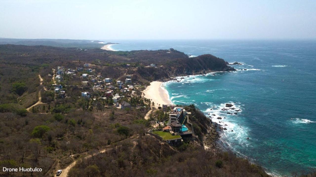 Vila Bungalow Doble Con Vista Parcial Al Mar, Cocina Completa Cuatunalco Exteriér fotografie